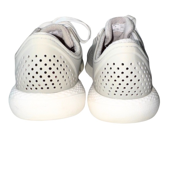 CROCS Women's LiteRide Gray and Pink Pacer Sneakers - Picture 5 of 9